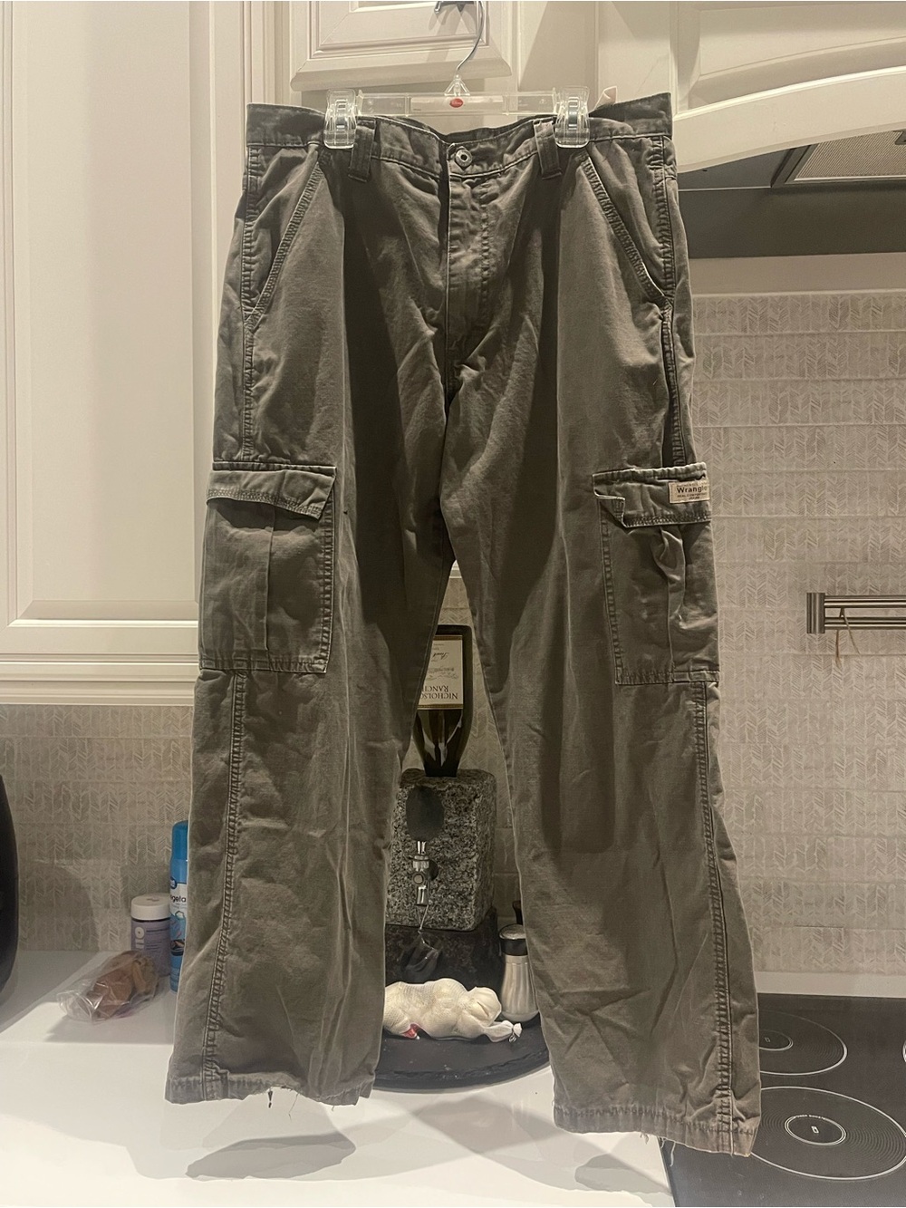 Men's Grey Cargo Pants - Classic Utility Style